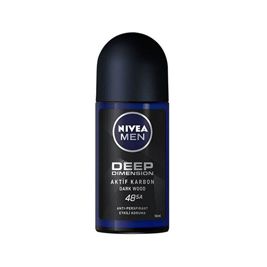 Nivea Men Deep Dimension Roll-On Deodorant 50ml - Long Lasting Protection for Men