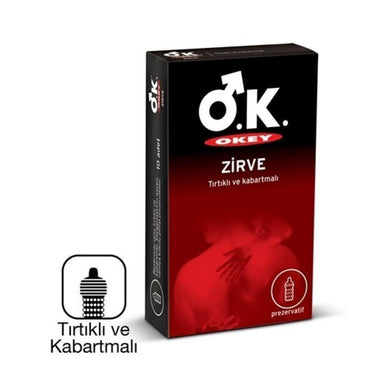 Okey Zirve Textured Personal Protection - Vanilla Flavored, Lubricated, 10 Count