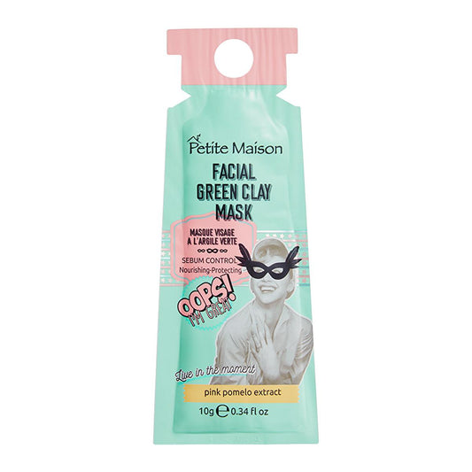 Petite Maison Green Clay Face Mask: Deep Cleansing, Oil Control with Pink Grapefruit & Shea Butter - Natural Clay Mask for Oily & Combination Skin