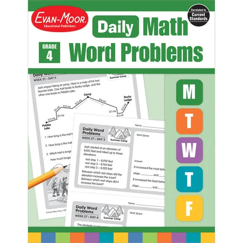 Daily Word Problems Math, Grade 4 Teacher Edition - Paperback