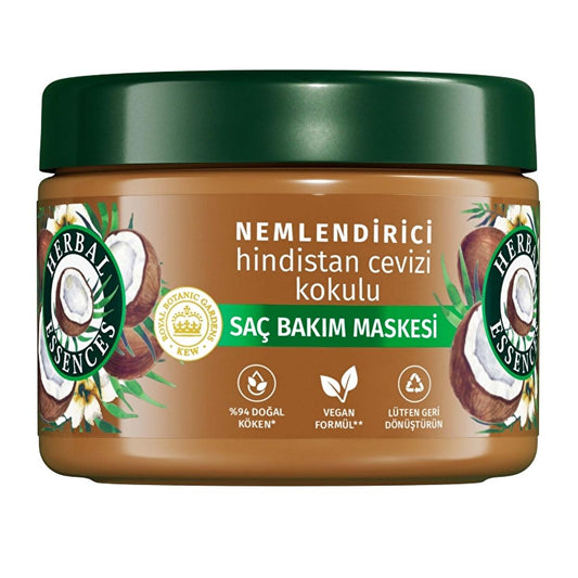 Herbal Essences Coconut Scented Hair Care Mask - Moisturizing & Nourishing Treatment for Dry Hair, Vegan Formula, 10.14 fl oz