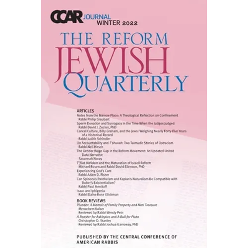 CCAR Journal: The Reform Jewish Quarterly, Winter 2022 - Paperback