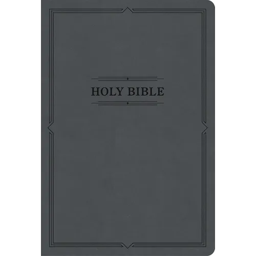 KJV Large Print Thinline Bible, Value Edition, Charcoal Leathertouch - Imitation Leather