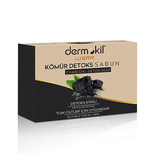 Dermokil Bamboo Activated Charcoal Detox Soap: Deep Cleansing, Pore Minimizing, and Natural Skincare for Oily Skin