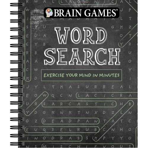 Brain Games - Word Search (Chalkboard #1): Exercise Your Mind in Minutes Volume 1 - Spiral