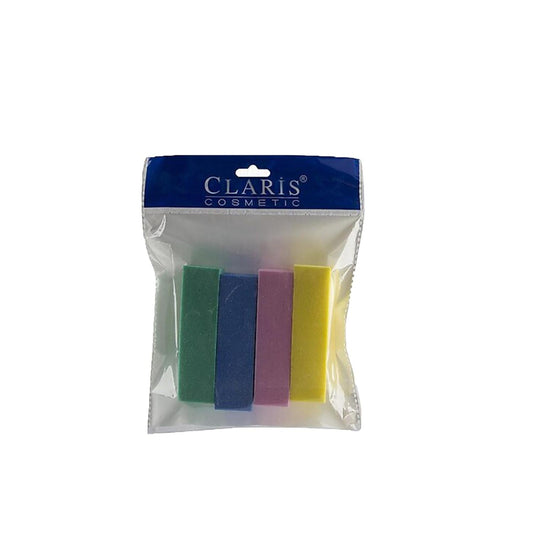 Claris Colorful Nail File Set - 4 Pack for Shaping & Smoothing Nails
