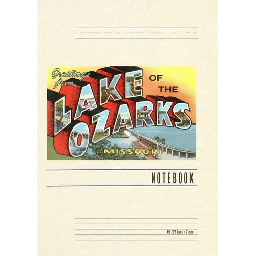 Vintage Lined Notebook Greetings from Lake of the Ozarks - Paperback