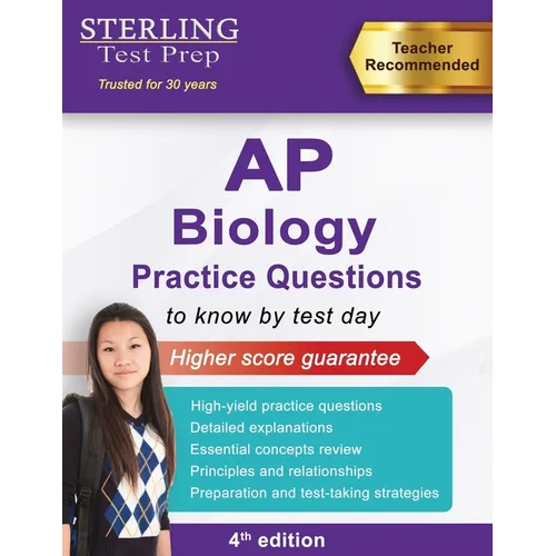 Sterling Test Prep AP Biology Practice Questions: High Yield AP Biology Questions - Paperback