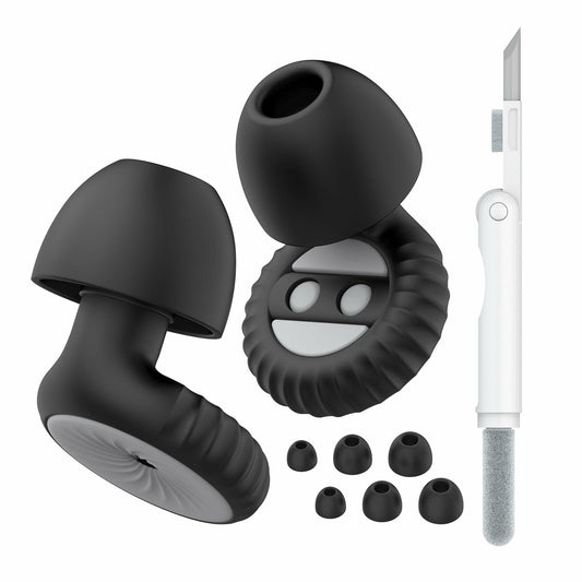Reusable Ear Plugs 24dB Noise Reduction with Cleaning Pen for Sleep Travel