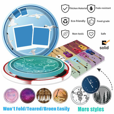 Music Themed 75Pcs Birthday Party Decorations & Tableware for Girls Fans