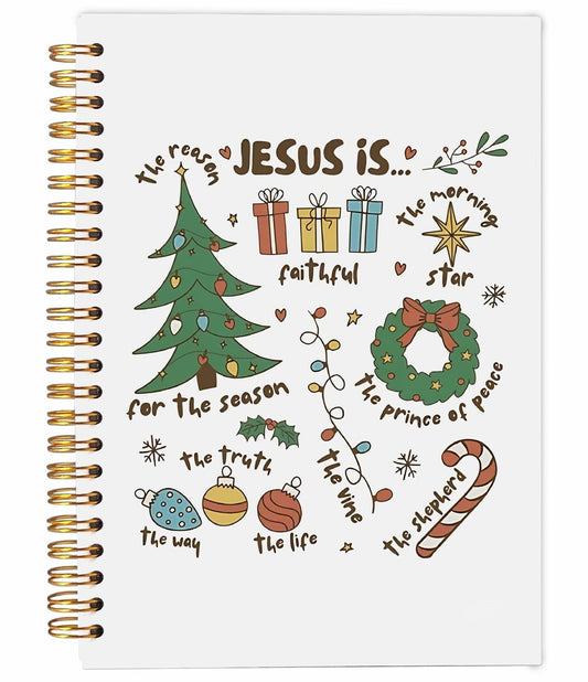 Ecezatik Christmas Notebook Jesus Is the Season 5.5x8.3 Inch Spiral