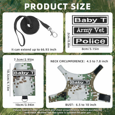 AnoleAir Bearded Dragon Adjustable Harness and Leash Green