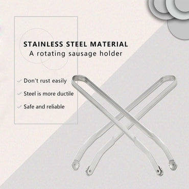 QKFU Stainless Steel BBQ Rotating Tongs for Meat and Vegetables 15 Inch