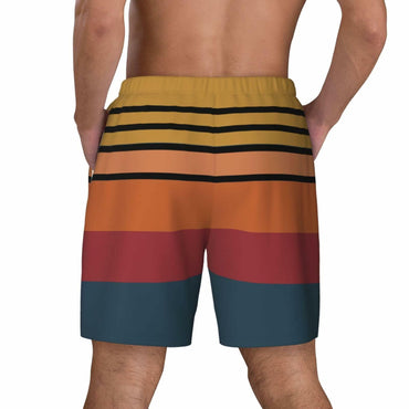 SolAzul Men's Quick Dry Swimming Trunks Board Shorts Blue Size L
