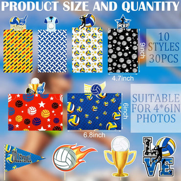 Weekgrat Volleyball Party Decorations Table Centerpiece 4x6 Photo Holders 30 PC