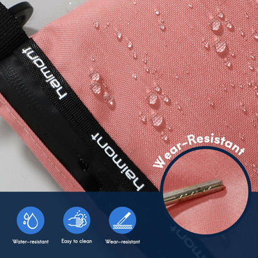 Haimont Travel Zipper Pouch Set 3-Piece Water-Resistant Pink Toiletry Bags