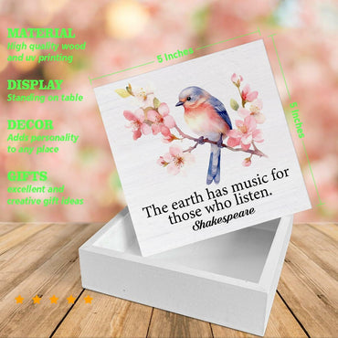 SOFEGY Inspirational Desk Decor Motivational Quote Wood Block Plaque 5x5 Inch