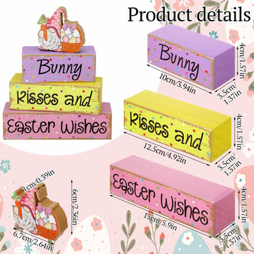 Chunful 4 Pcs Christmas Table Decor Wooden Winter Rustic Xmas Block Signs