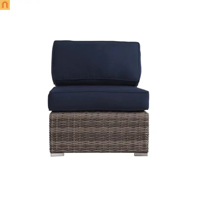 Outdoor Conversation Set Rattan Wicker Sunbrella 10 Piece L-Shape