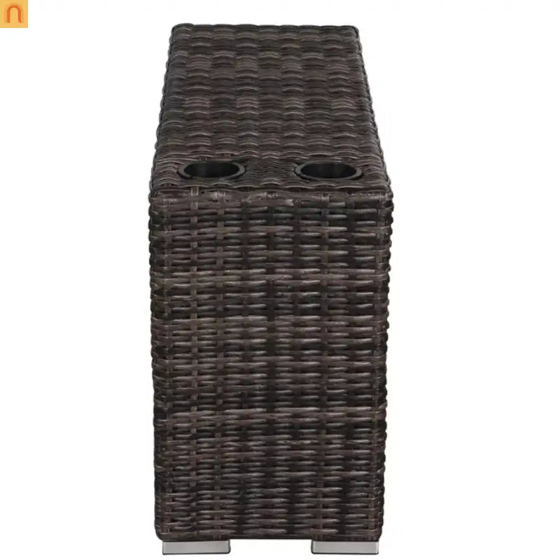 Outdoor Patio Set Wicker Espresso 12-Piece Seats 8 130in