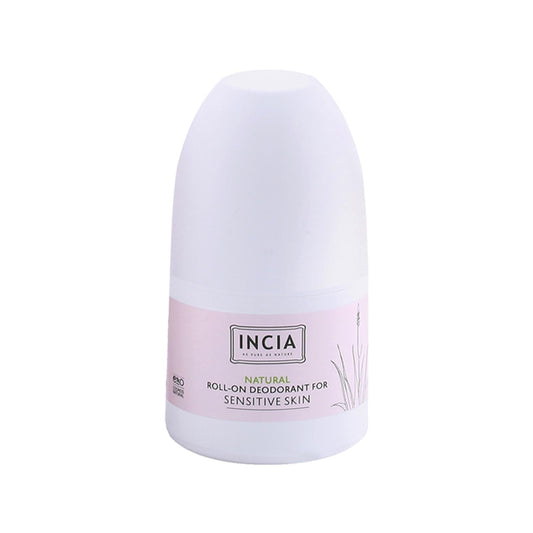 INCIA Natural Roll-On Deodorant for Sensitive Skin - Gentle, Antiperspirant & Long-Lasting