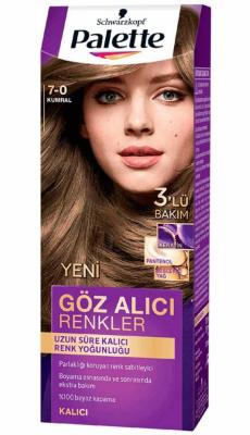 Palette 7-0 Kumral Hair Dye - Achieve Vibrant Brunette Color | Long-Lasting Hair Color Dye