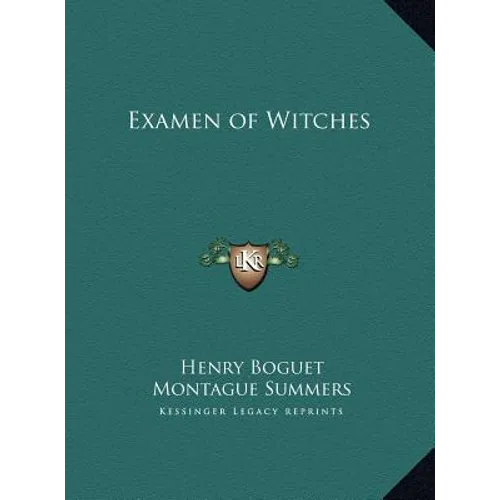 Examen of Witches - Hardcover
