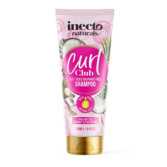 Inecto Curl Enhancing Shampoo - Sulfate-Free, Moisturizing for Curly Hair - 8.45 fl oz
