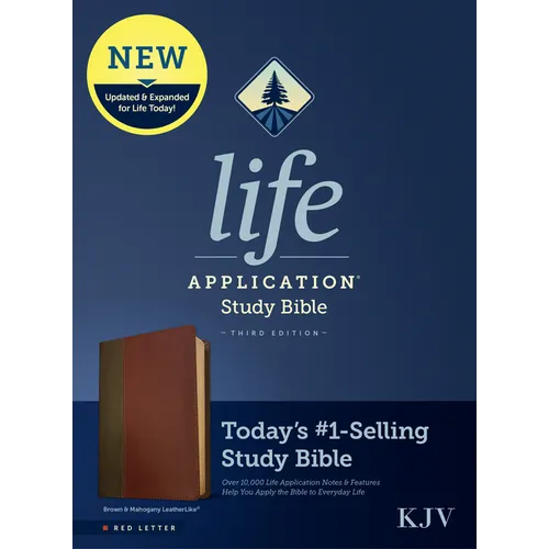 KJV Life Application Study Bible, Third Edition (Leatherlike, Brown/Mahogany, Red Letter) - Imitation Leather
