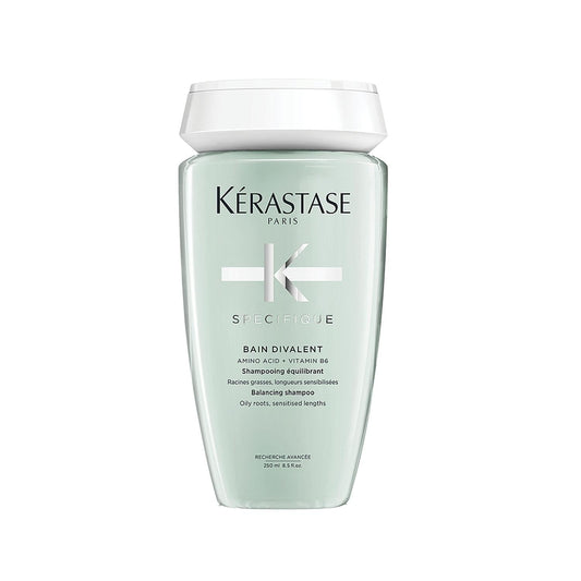 Kerastase Specifique Bain Divalent Anti-Oil Shampoo - Controls Oil Production, Professional Hair Care for Oily Hair
