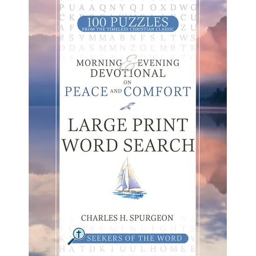 Morning & Evening Devotional on Peace and Comfort: Large Print Word Search - Paperback