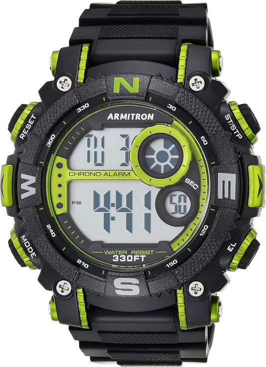 Armitron Sport Men's Digital Chronograph Resin Strap Watch, 40/8284