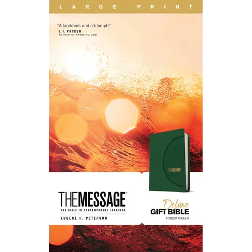 The Message Deluxe Gift Bible, Large Print (Leather-Look, Green): The Bible in Contemporary Language - Imitation Leather