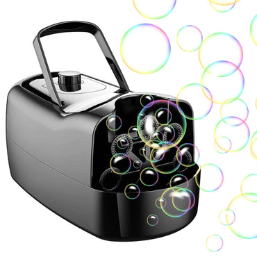 Portable Bubble Blowing Machine with 2 Speeds Handle 3000-4000 Bubbles Per Minute Plug-In Battery Powered