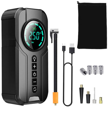Portable Car Compressor Wireless Electric Air Pump 150 PSI with LED Light