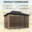 Alora Solstice Premium All-Season Outdoor Wood Grain Sunroom With Sliding Doors And Double Top Roof (SAK58317)