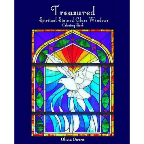 Treasured: Spiritual Stained Glass Windows Coloring Book - Paperback
