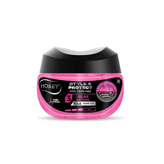 Hobby Hair Styling Gel - 24 Hour Hold, Natural Texture, Moisturizing Hair Care for Stylish Hair