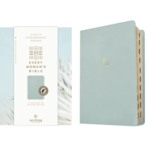 NLT Every Woman's Bible, Filament Enabled (Leatherlike, Sky Blue, Indexed, Red Letter) - Imitation Leather