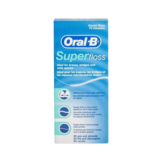 Oral-B Superfloss Dental Floss - Ideal for Braces & Implants