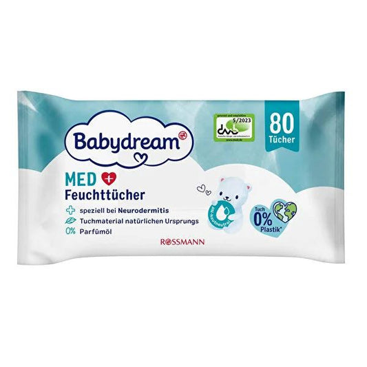 Babydream Gentle Baby Wet Wipes for Sensitive Skin - 80 Count, Dermatologist Tested, Hypoallergenic & Natural
