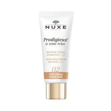 Nuxe Prodigieux Tinted Moisturizing BB Cream 30ml - 02 Medium Shade, Hydrating Makeup for Dry Skin