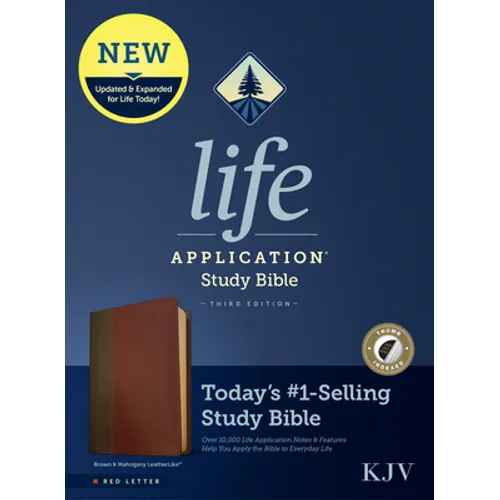 KJV Life Application Study Bible, Third Edition (Leatherlike, Brown/Mahogany, Indexed, Red Letter) - Imitation Leather