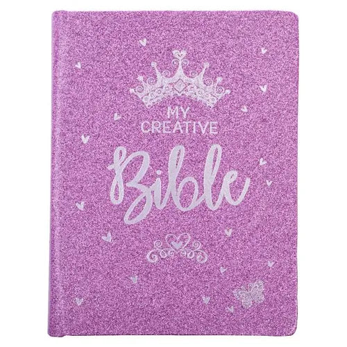 ESV My Creative Bible for Girls Faux Leather Hc, Purple Glitter - Hardcover