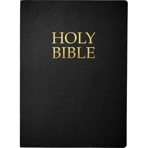 Kjver Holy Bible, Large Print, Black Bonded Leather, Thumb Index: (King James Version Easy Read, Red Letter) - Leather