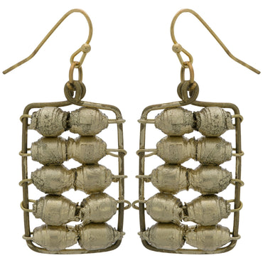 Quazi Golden Abacus Earrings