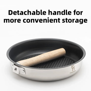 Non-Stick Stainless Steel Frying Pan with Detachable Handle