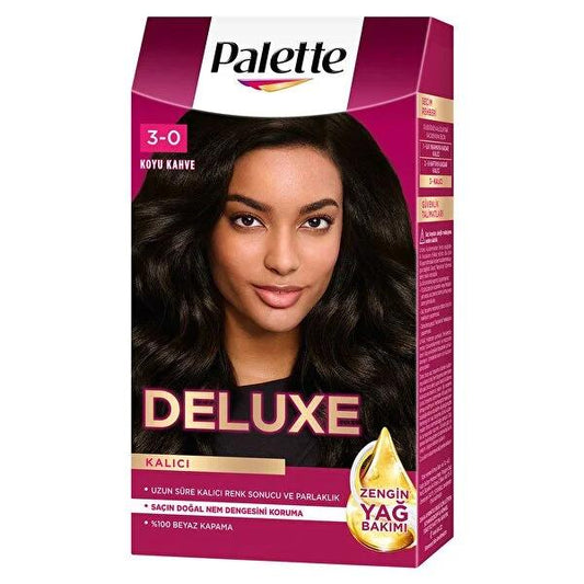Palette Deluxe Hair Dye - Long-Lasting Color with Natural Oils - 100% Gray Coverage