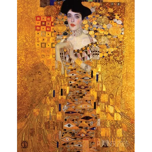 Gustav Klimt Monthly Planner 2025: Portrait of Adele Bloch-Bauer I Gold Art Nouveau Year Agenda: January-December (12 Months) - Paperback