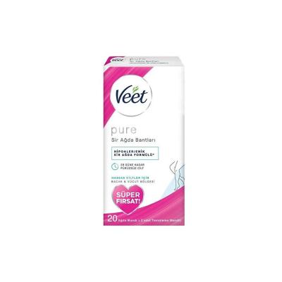 Veet Pure Wax Strips for Hair Removal - Easy & Convenient Body Hair Removal Solution